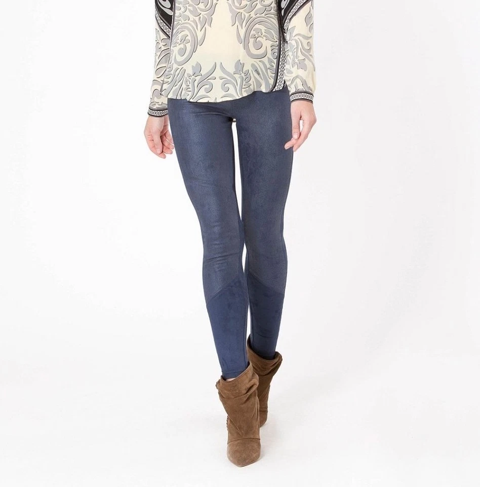 Leggings elásticos de gamuza Hale Bob | Beige Marrón Azul XS NUEVOS CON ETIQUETAS 3AGL8138 * Foto 1 de 4