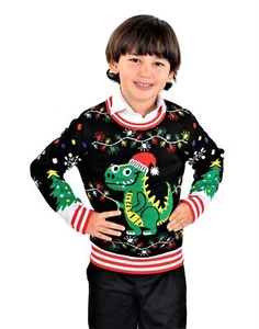 SOCAL LOOK Kids Ugly Christmas Sweater - Funny Holiday Pullover for Boys & Girls - Picture 1 of 7