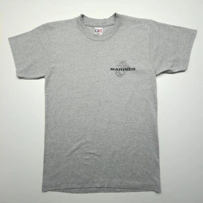 VTG Great American T Shirt Factory Men Small Gray Marines Gear Single Stitch Tee - Image 1 of 4