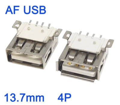 USB 4P AF Female Type A 13.7mm SMT SMD Jack Socket Connector USB 2.0 Socket DIY - Image 1 of 4
