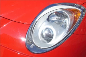 HEADLIGHT EYEBROWS FOR ALFA ROMEO MITO ABS PLASTIC GLOSS BLACK - Bild 1 von 2