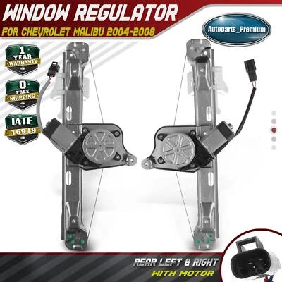 Power Window Regulator w/ Motor for Chevrolet Malibu 2005-2008 Rear Left & Right - Image 1 of 4