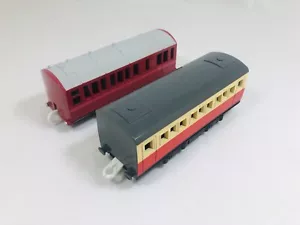 Thomas & Friends TOMY Plarail Trackmaster Red Express Coach Passenger Train Lot - Picture 1 of 15