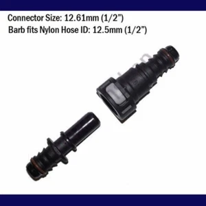 Quick Connect Disconnect 12.61mm 1/2" in Fuel Line ID 12mm 1/2" in Hose Barb Gas - Picture 1 of 6