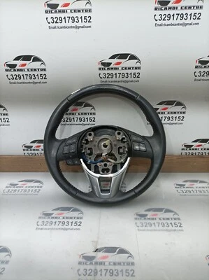 ✴️ VOLANTE IN PELLE NERA MULTIFUNZIONE MAZDA 3 2014 K0273 131223 K1 - Изображение 1 из 4