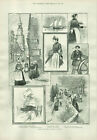 Antique B&W Illustrated Print Sketches At Dinant In Brittany By M Mars 1890