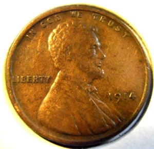 1914 P Lincoln Cent - Better Grade, Low Mintage Wheat Cent (14PDR2) - Picture 1 of 6