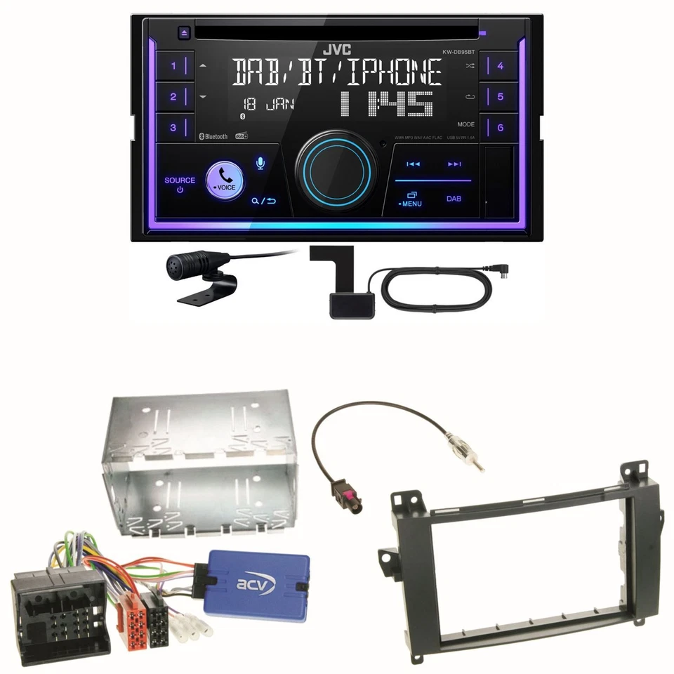 JVC KW-DB95BT Bluetooth Digitalradio Einbauset für Mercedes Viano Vito W639 - Bild 1 von 1