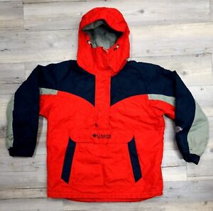 COLUMBIA Sportswear Womens Size S Red Vintage 1990s Pullover Ski Jacket/Coat