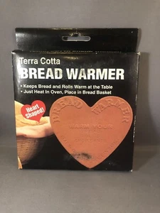 Vintage Heart Shaped Terra Cotta Bread Warmer for Bread or Rolls Unused In Box. - Picture 1 of 2