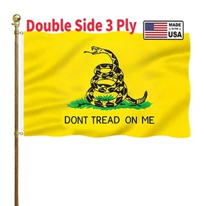Bandera Dont Tread On Me 3x5 Exterior 240D Resistente Poliéster Doble Cara 3 Pl... - Imagen 1 de 7