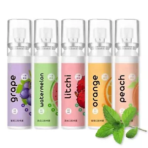 5PCS Oral Breath Spray, Natural Fresh Fruit Breath Freshener Spray, Portable - Picture 1 of 8