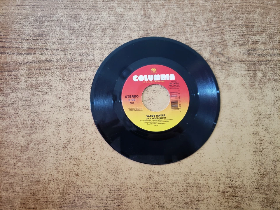 RARE 1990S MINT-EXC Wade Hayes – Wichita Lineman/ ON A GOOD NIGHT 78674 45 — 第 1/2 张图片