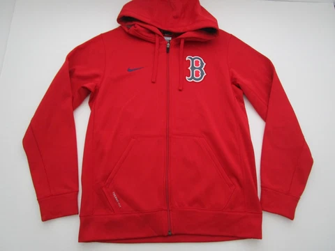 Mens Medium Boston Red Sox Nike Therma Fit red hoodie sweatshirt Cover