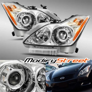 FOR 08-13 INFINITI G37/14-15 Q60 PROJECTOR HEADLIGHTS LEFT/RIGHT REPLACEMENT SET - Picture 1 of 10