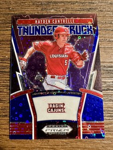 2020 Panini Prizm DP #TH-6 Hayden Cantrelle Thunderstruck Blue Donut Circle /25