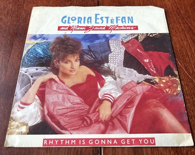 GLORIA ESTEFAN & MIAMI SOUND MACHINE 45 RPM W/ PICTURE SLEEVE 34-07059 RECORD - Image 1 of 4