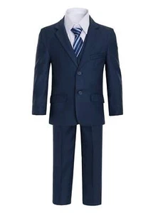 Boys Navy Slim Suit (Executive) - Picture 1 of 14