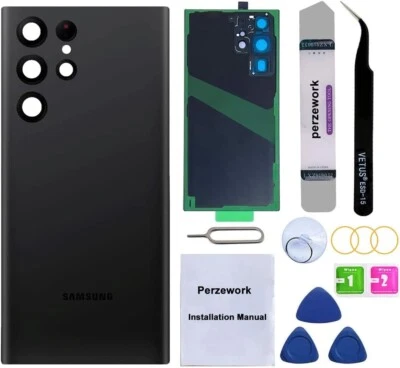 Repuesto de cristal trasero trasero Perzework para Samsung Galaxy S22 Ultra 6,8 pulgadas 5 Foto 1 de 4