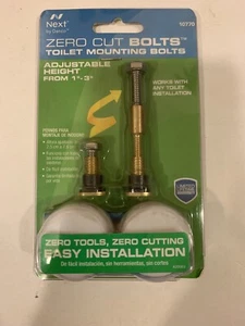 Next By Danco Zero Cut Bolts Pernos de montaje en inodoro Altura ajustable de 1 "-3" - Imagen 1 de 10