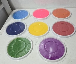 Washable Ink Pads for Kids 7" Large Round Stamp Pads for Finger Painting Rubber - Picture 1 of 2