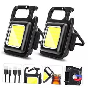 Cob Keychain Work Light Keychain Flashlight 4 Light Modes,Keychain Light 2pc - Picture 1 of 7