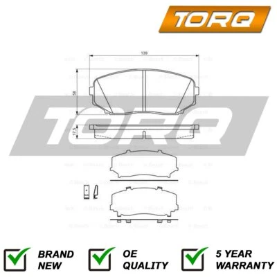 Brake Pads Set Front Torq Fits Mitsubishi L 200 2014-2024 Mazda CX-7 2007-2013 - Image 1 of 4