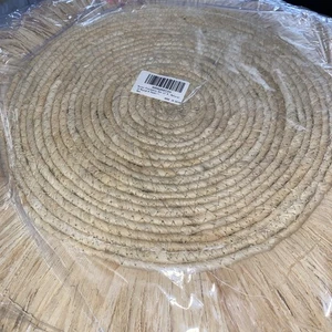 Natur Raffia Stroh Boho Tischsets mit Fransen, gewebte Platzsets 4er Set, G8 - Bild 1 von 4