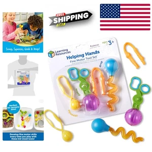Colorful Helping Hands Fine Motor Tool Set - 4 Engaging Tools for Preschool Play - Picture 1 of 10