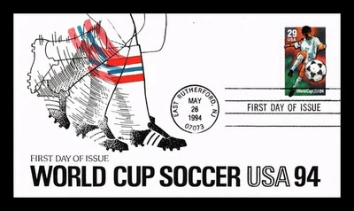 US COVER WORLD CUP SOCCER 29C FIRST DAY ISSUE BILL LARY LIMITED EDITION 8 OF 50 - Image 1 of 2