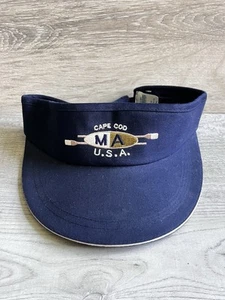 Vintage Cape Cod MA USA VISOR Navy Blue - Picture 1 of 4