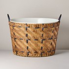 Woven Beverage Tub with Handles Natural/Black - Hearth & Hand with Magnolia