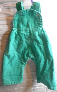 Baby Doll toppa cavolo jeans velluto a coste verde TAGLIA TAGLIA fatta a mano a scatto davanti LEGGI - Foto 1 di 4