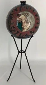 Mara of Mexico Signed & # 3/500 MCM Picasso-esque Decanter with Stand 20” High - Picture 1 of 11
