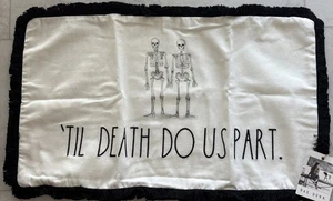 Neu mit Etikett, Ray Dunn „Bis der Tod uns scheidet.“ Skelett, länglicher Kissenbezug - Bild 1 von 9