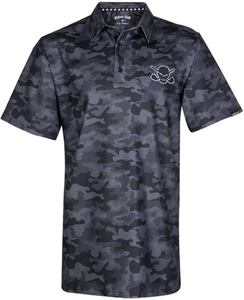 New Tattoo Golf Men's Performance Camo Cool-Stretch Golf Shirt, Black - Picture 1 of 1