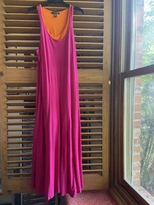 Ralph Lauren Knit Racer back Dress Magenta large - Picture 1 of 9