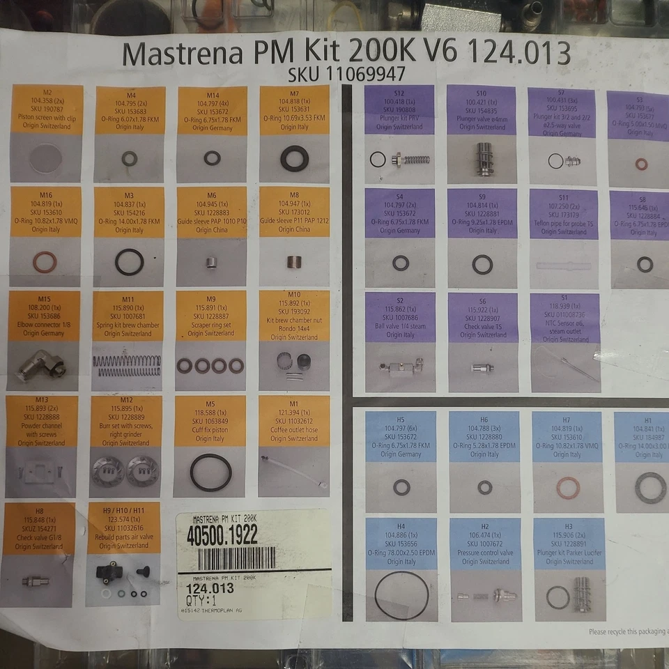 Mastrena PM Kit 200k V6 124.013 SKU 11069947 BUNN