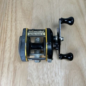 Vintage 1984 Ambassadeur Ultra Mag II Bait Casting Reel - Imagen 1 de 8