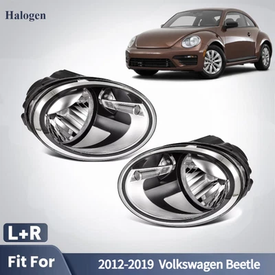 Halogen Headlight For 2012-2019 Volkswagen Beetle w/ Bulbs Left+Right Side Pair - Image 1 of 4