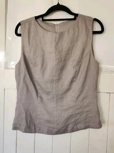 Womens linen vest size 8 - Picture 1 of 2