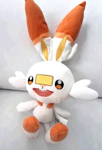 Figura de peluche Pokemon 2022 SCORBUNNY Nintendo 14" White Rabbit en muy buena condición #98057 - Imagen 1 de 8
