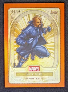 Tarjeta dorada Nick Fury 2025 Topps Marvel Mint/25 lámina naranja #76 SSP - Imagen 1 de 2