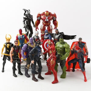 Avengers Super Heros Spiderman Captain America Iron Man Hulk Thor Action Figures