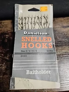 Danielson Snelled Hooks 60pcs Size 2/4/6/8 Vintage 1986 - Picture 1 of 3