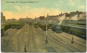 Cobertizo de tren Estación central de tren de Nueva York Buffalo Nueva York Postal - Imagen 1 de 13