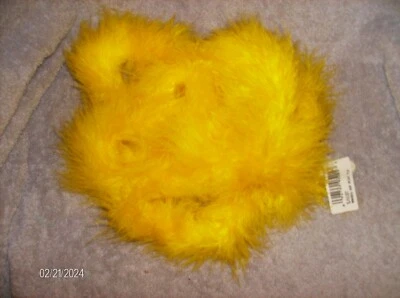 NUEVA BOA PLUMA PIEL MARABÚ AMARILLA 80" LARGO NUEVA EN PAQUETE Foto 1 de 4