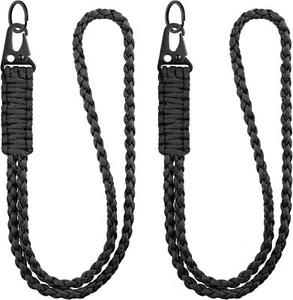 Heavy Duty 550 Braided Paracord Lanyard, Neck Lanyard for Keys, 2 Paracord - Picture 1 of 8