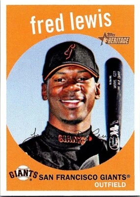 2008 Topps Heritage Fred Lewis #364 San Francisco Giants - Image 1 of 2