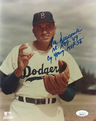DON NEWCOMBE SIGNED 8X10 BROOKLYN DODGER NL ROY 49 CY YOUNG MVP 56 INSCRIBED JSA - Image 1 of 4